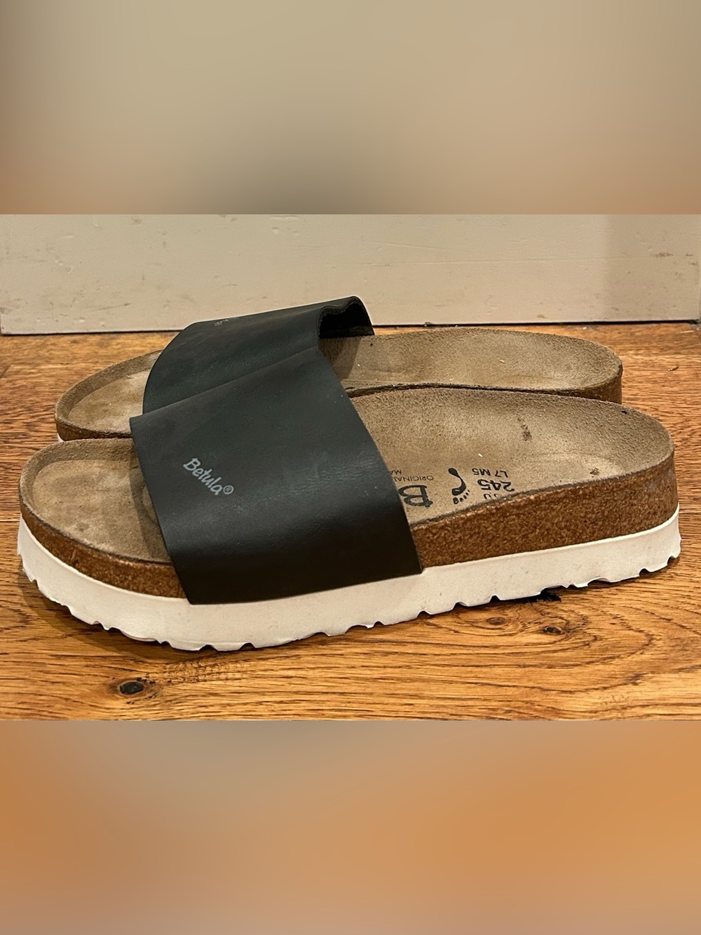 Birkenstock Betula Black Slides Sandals, Size 38/7 - Picture 6 of 6